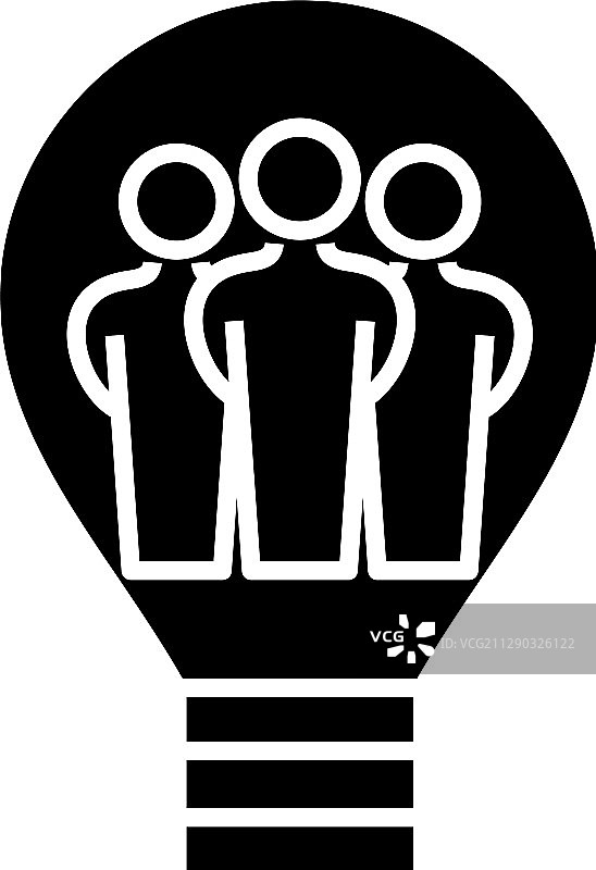 集体任务黑色图标概念图片素材