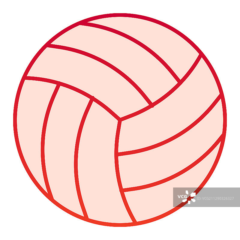 排球扁平图标体育器材图片素材