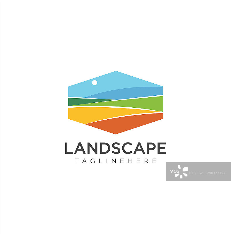 草坪或园艺业务风景Logo图片素材