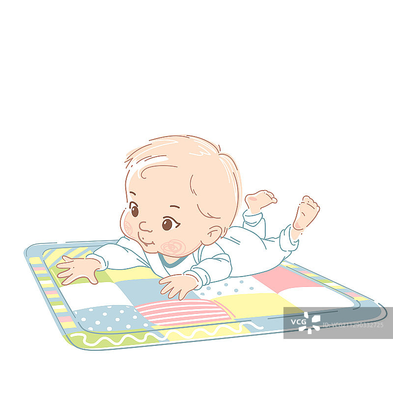 趴着玩耍的可爱小猪图片素材