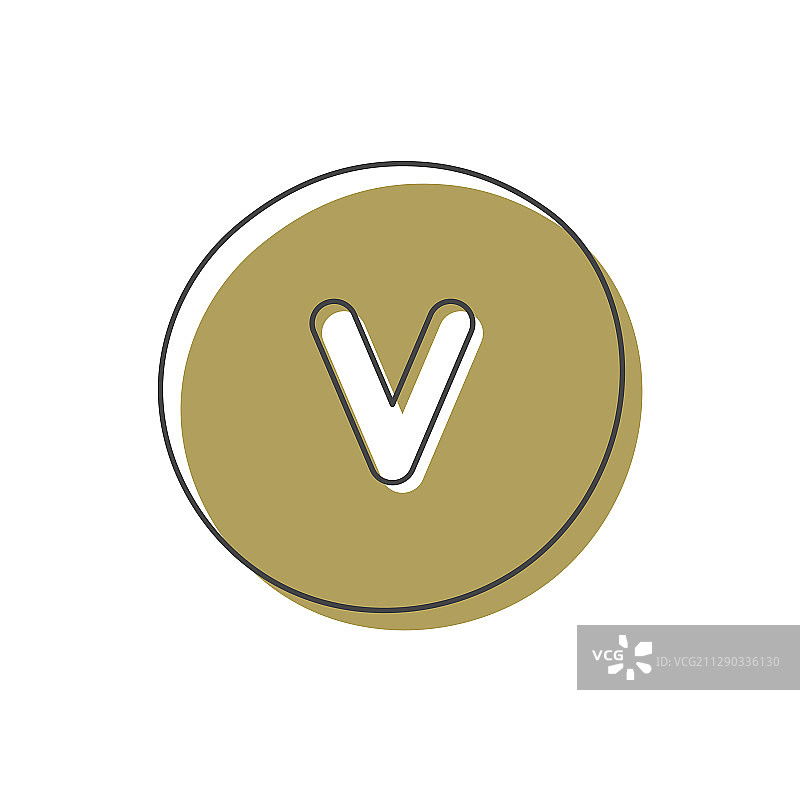 英文字母V图片素材