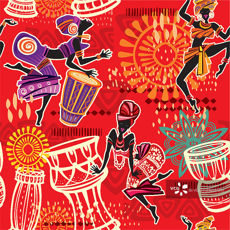 民族背景的无缝图案图片素材