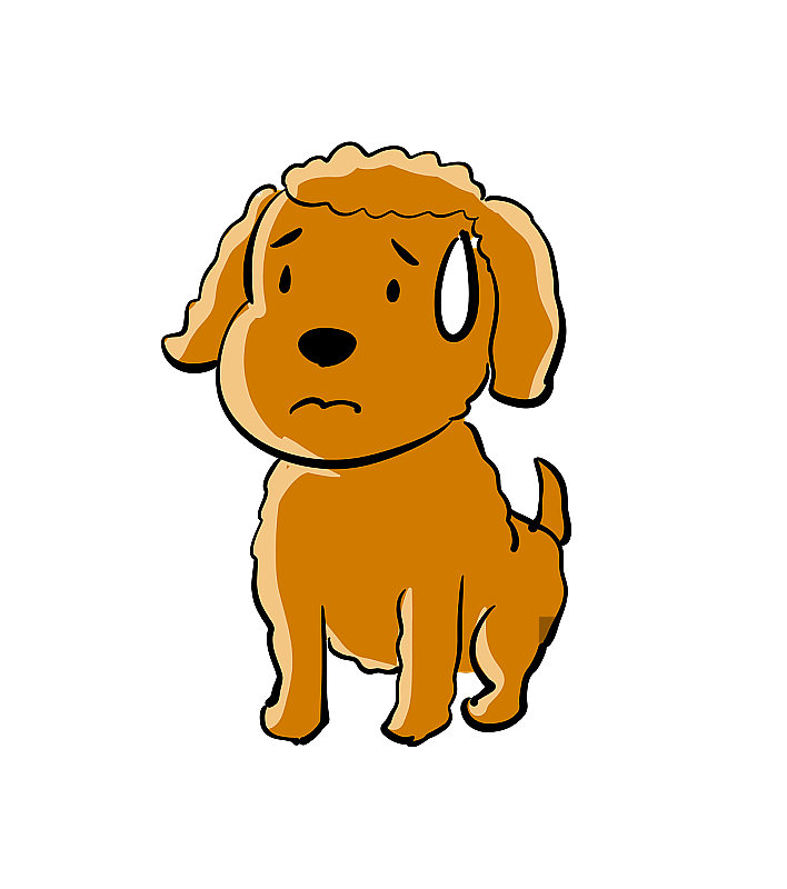 害怕的小狗图片素材