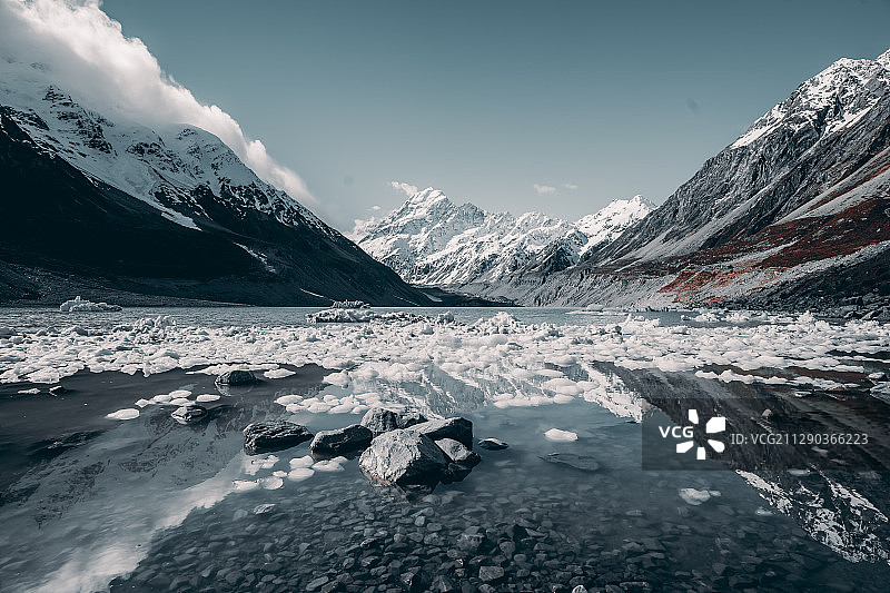 库克山徒步图片素材