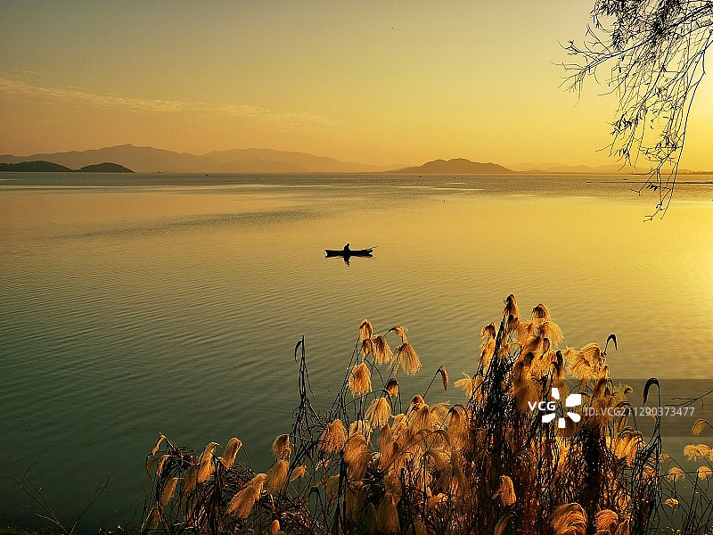 渔舟唱晚图片素材