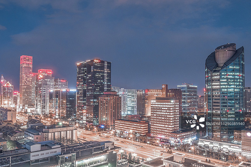 中国北京市：CBD都市风光图片素材