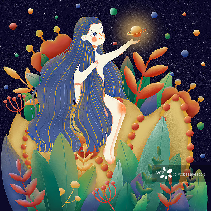 水瓶座女孩图片素材