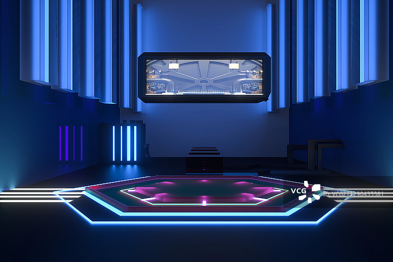 3D现代科技感空间背景图片素材