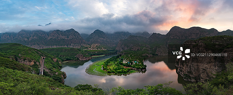 北京珍珠湖晨光图片素材