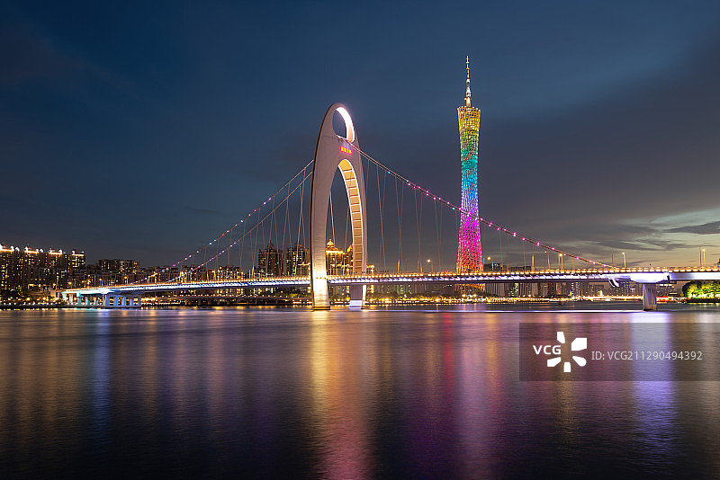 广州城市风光夜景图片素材