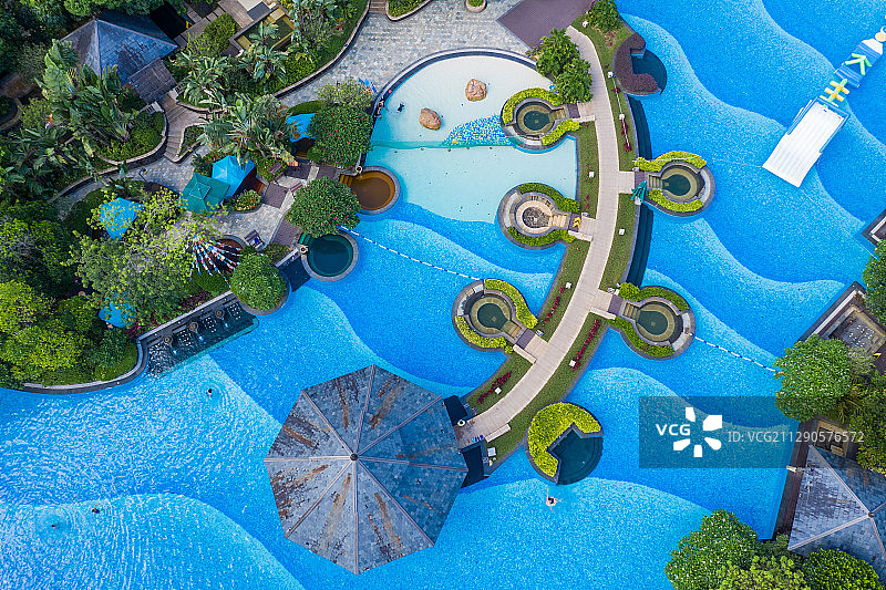 中山市中山温泉旅游区航拍图图片素材