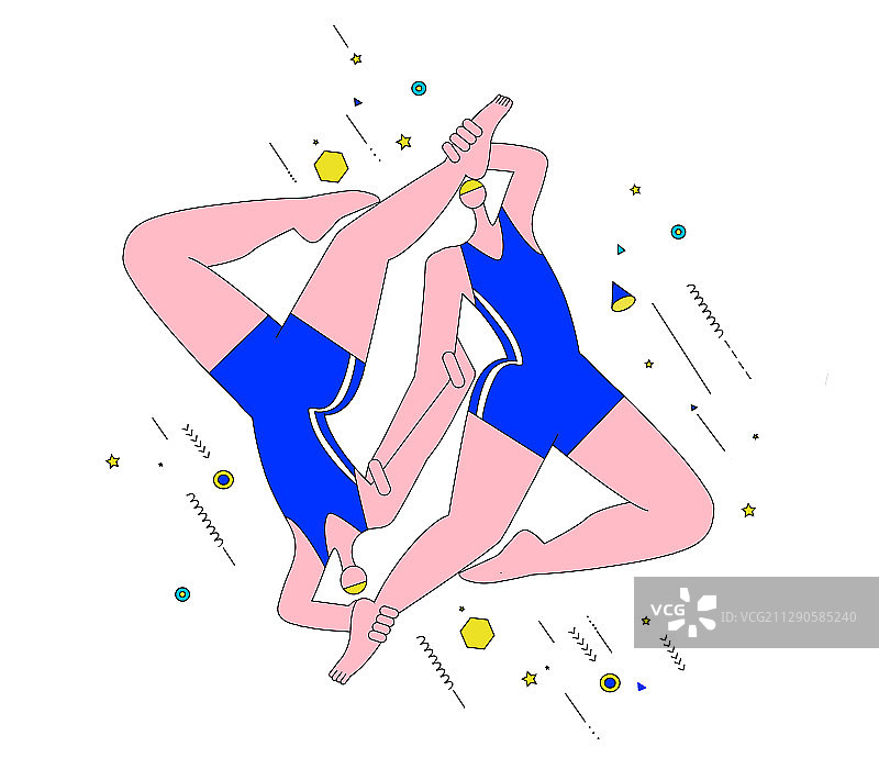 花样游泳 合作 训练 运动员 健康 运动图片素材