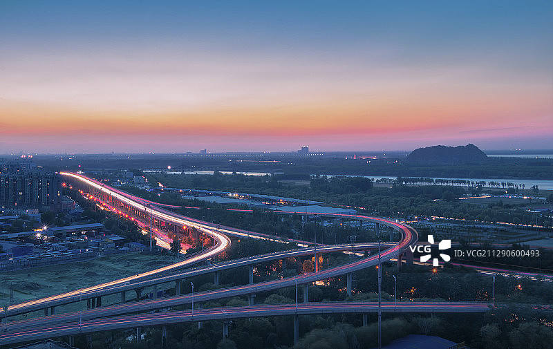 济南北立交夜景图片素材