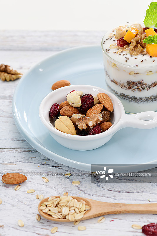 坚果与麦片图片素材