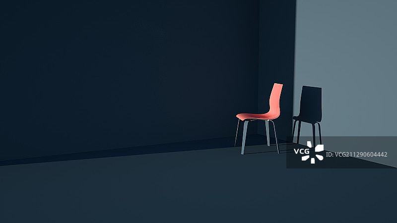 墙角角落里的一把椅子图片素材