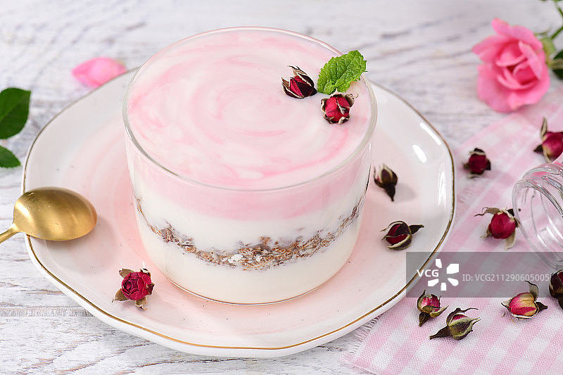 玫瑰酸奶图片素材