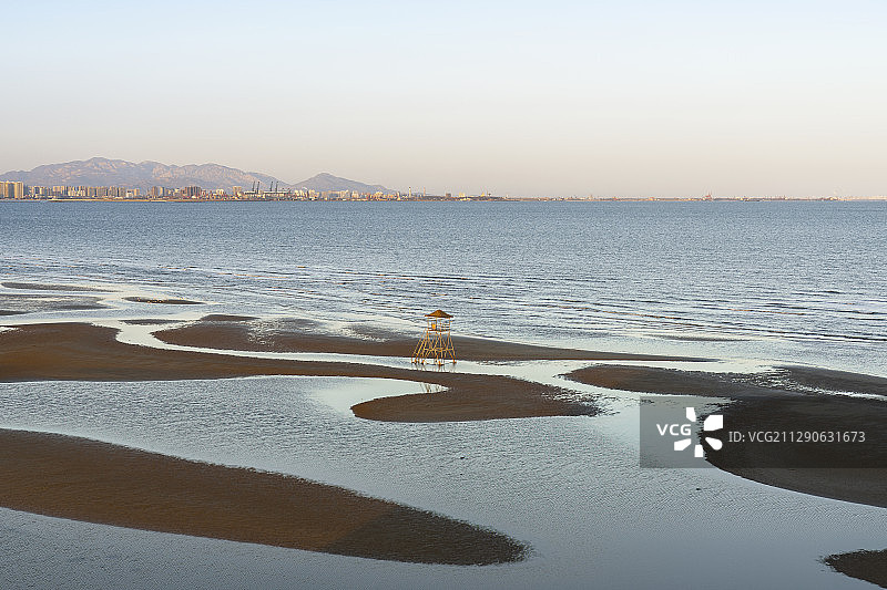 初冬，北戴河鸽子窝公园海滩图片素材