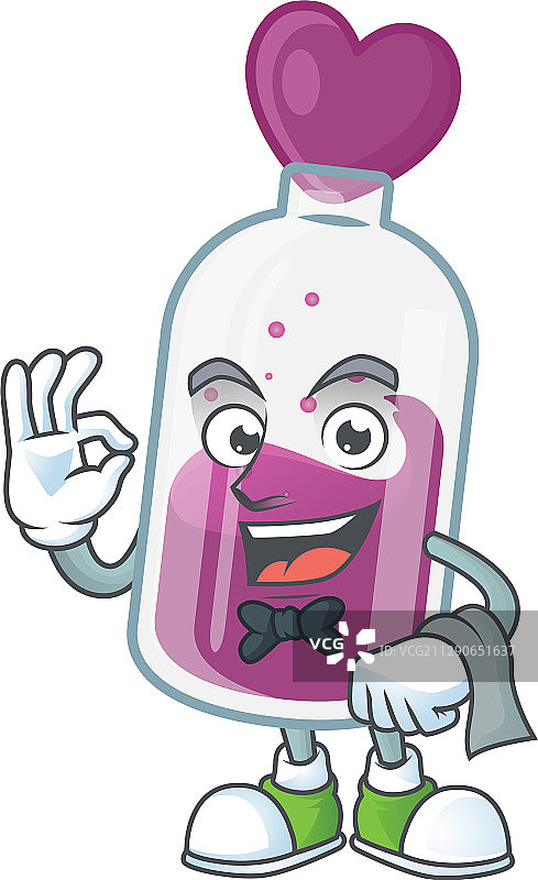 友善的紫色药水角色扮演服务员图片素材