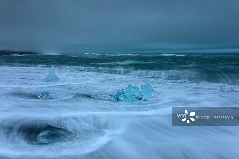 沙滩浮冰图片素材