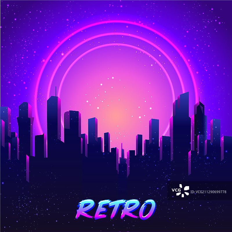 未来感合成器80年代复古风图片素材