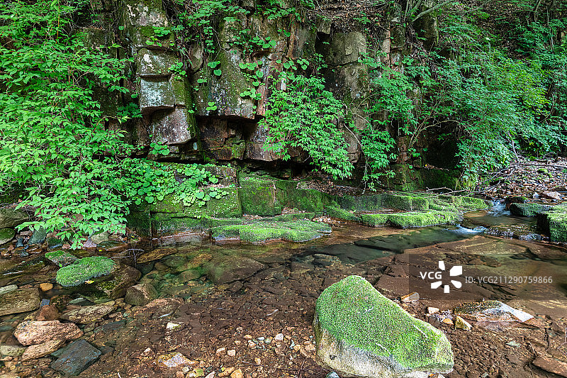 辽宁本溪桓仁枫林谷溪流风光图片素材