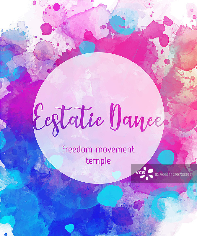 瑜伽卡片设计彩色模板图片素材