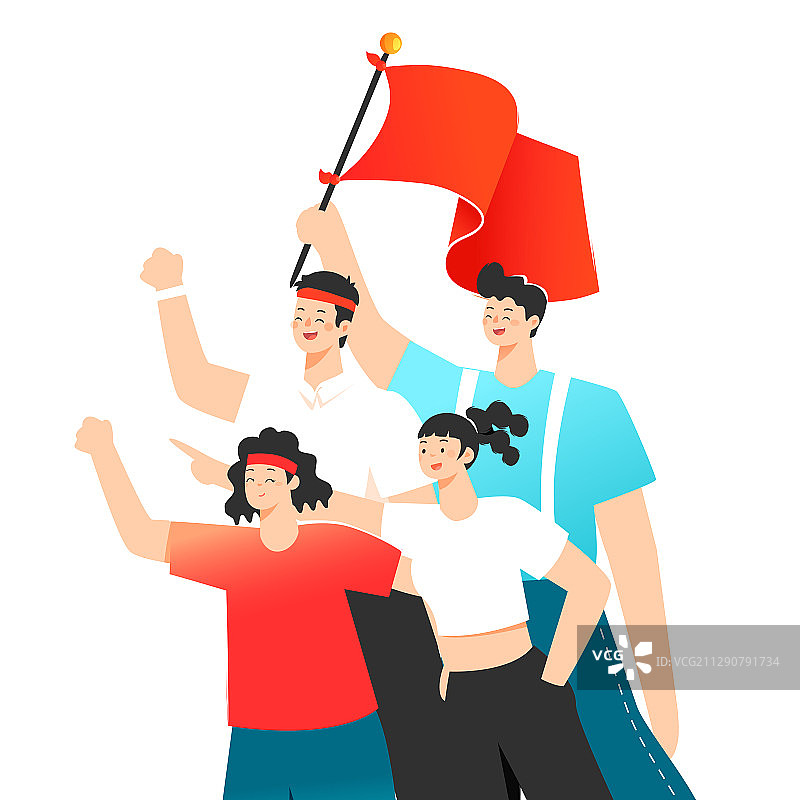 周年庆活动背景矢量插画图片素材