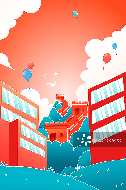 周年庆活动背景矢量插画图片素材