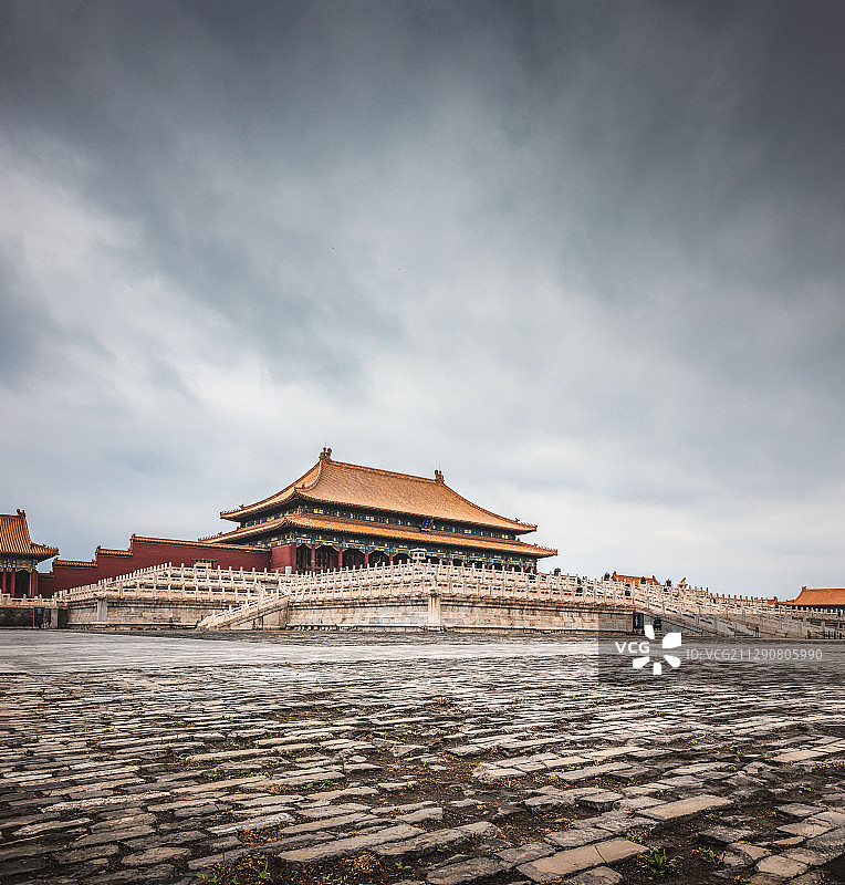 雨后故宫太和殿全景图片素材