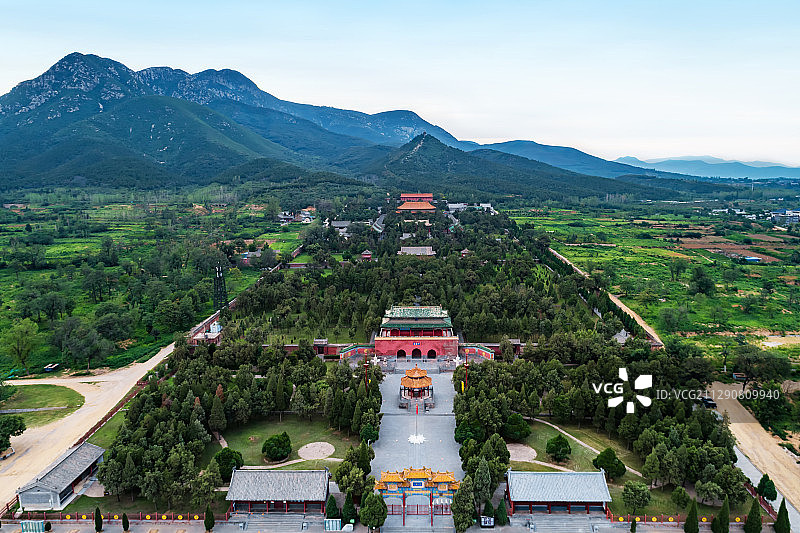 嵩山中岳庙航拍图图片素材