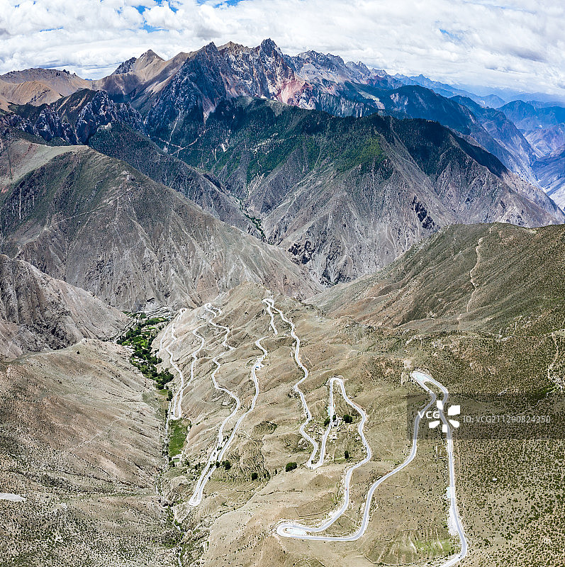怒江72拐航拍图片素材
