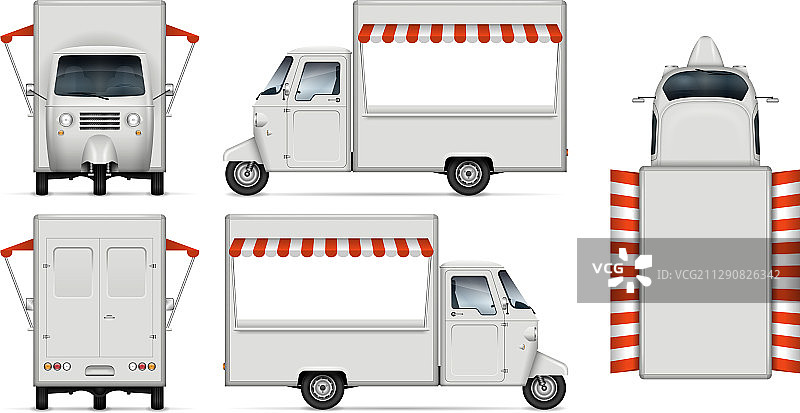逼真餐车图片素材
