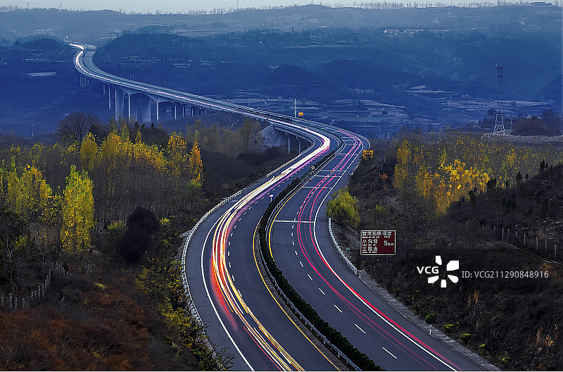 济邵高速路秋色图片素材