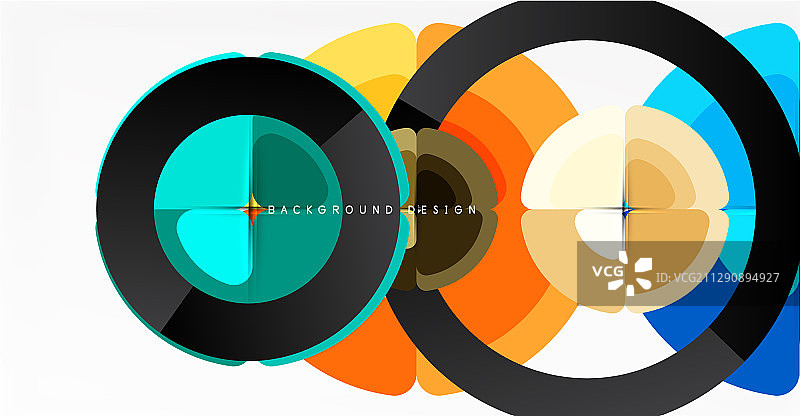 抽象背景时尚色圈图片素材