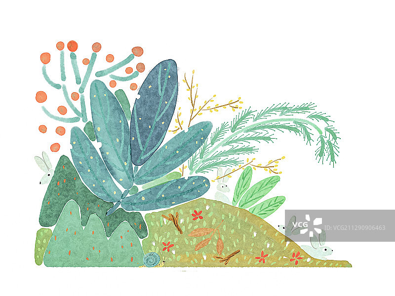 草丛插画图片素材