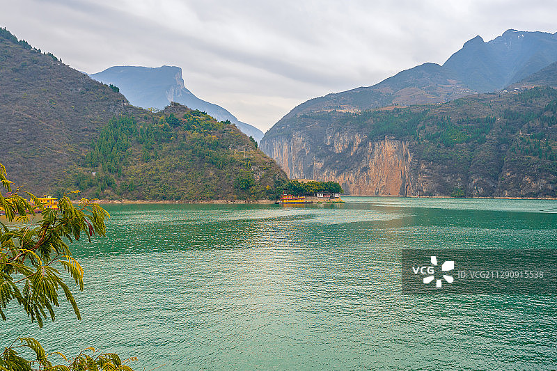 重庆市奉节县三峡夔门的白帝城瞿塘峡风景区风光旅游照片图片素材