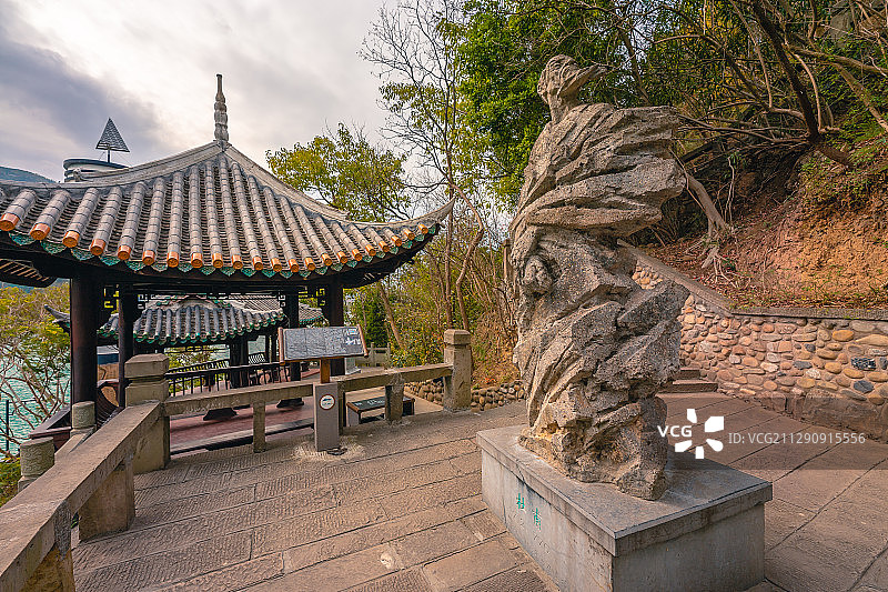 重庆市奉节县三峡夔门的白帝城瞿塘峡风景区风光旅游照片图片素材