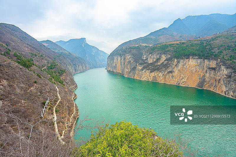 重庆市奉节县三峡夔门的白帝城瞿塘峡风景区风光旅游照片图片素材