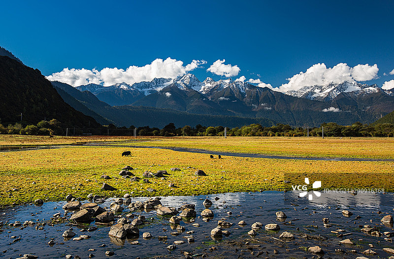 如画错高村   中国最美乡村西藏林芝市工布江达县错高村图片素材