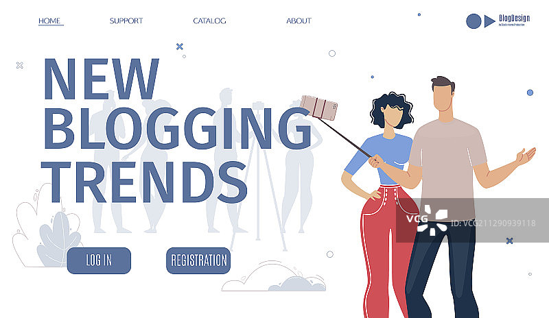 博客趋势分析服务网页图片素材