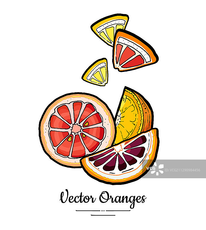 切好的橙子图片素材