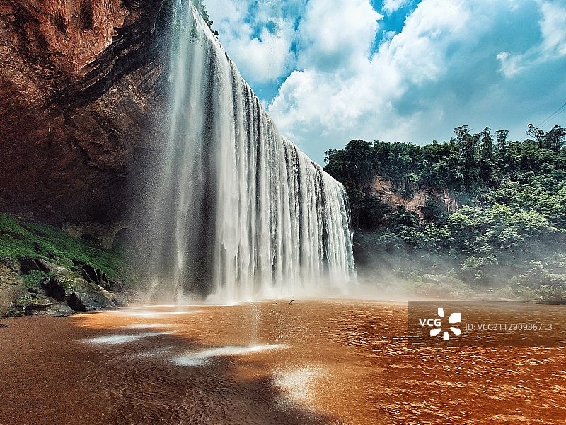 万州青龙大瀑布图片素材