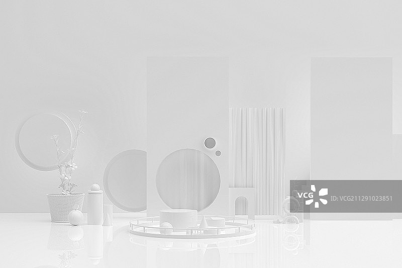 3D现代简洁空间背景图片素材