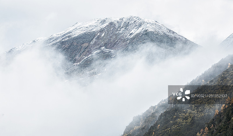 水墨丹青之白马雪山   云南省德钦县白马雪山图片素材