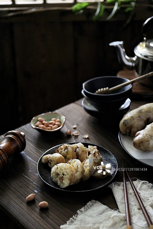 猪肠胀糯米图片素材