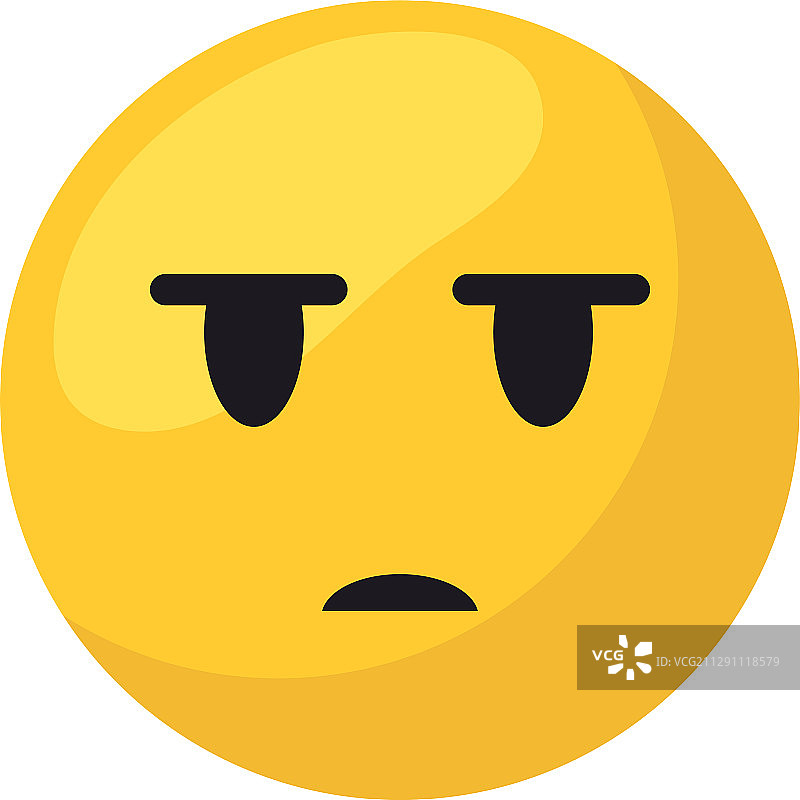 中性表情扁平风格图标设计图片素材