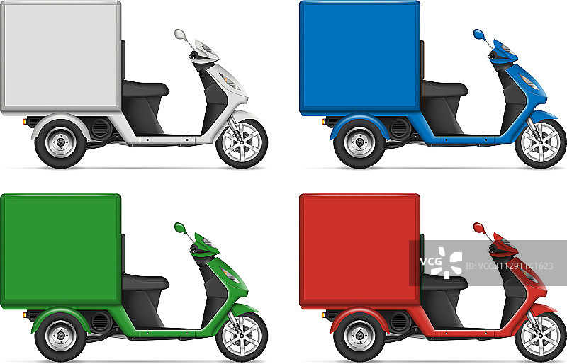 写实货运三轮车图片素材