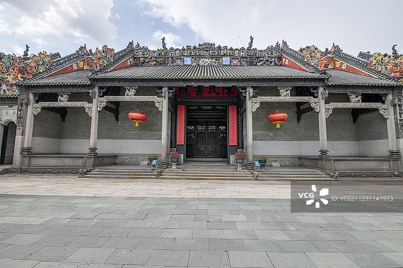中国广州著名旅游景点陈家祠图片素材