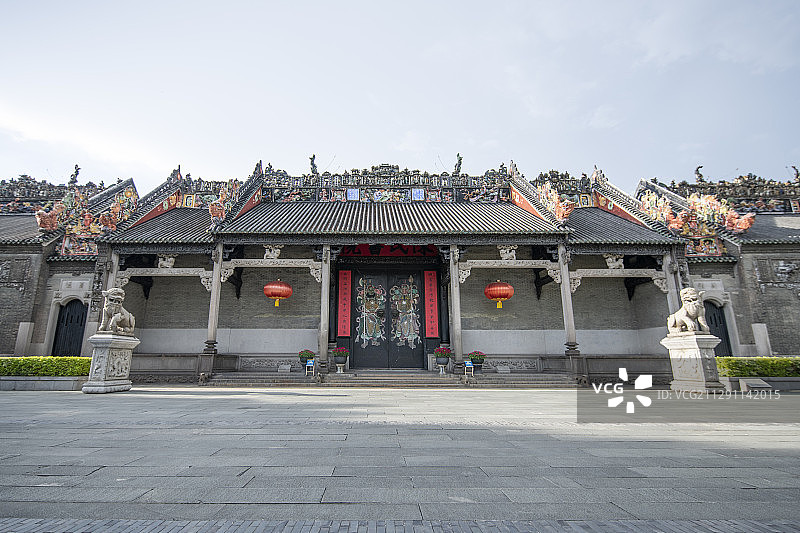 中国广州著名旅游景点陈家祠图片素材