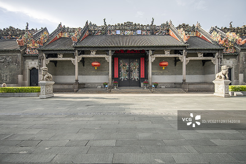 中国广州著名旅游景点陈家祠图片素材